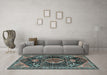 Machine Washable Persian Light Blue Traditional Rug in a Living Room, wshtr3429lblu