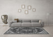 Machine Washable Persian Gray Traditional Rug in a Living Room,, wshtr3429gry