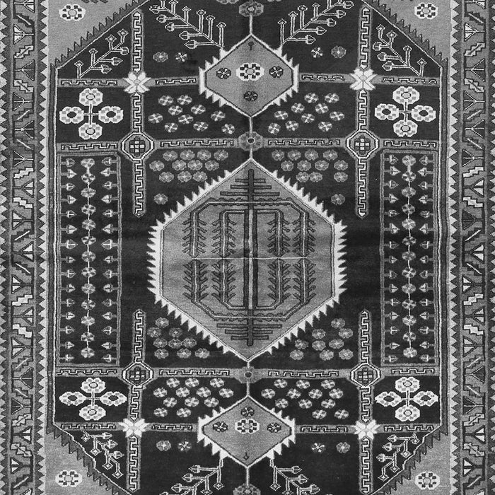 Serging Thickness of Machine Washable Persian Gray Traditional Rug, wshtr3429gry