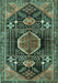 Machine Washable Persian Turquoise Traditional Area Rugs, wshtr3429turq