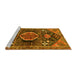 Sideview of Machine Washable Persian Yellow Traditional Rug, wshtr3429yw