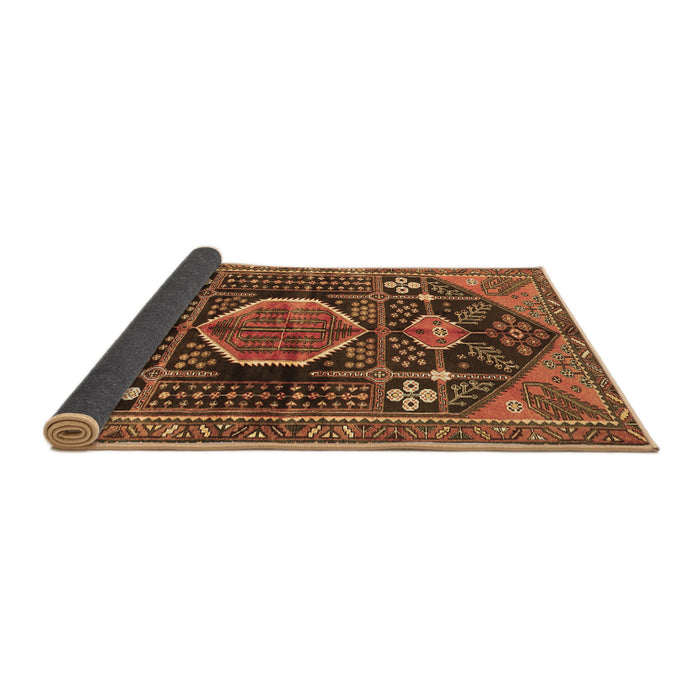 Sideview of Persian Brown Traditional Rug, tr3429brn