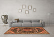 Machine Washable Persian Brown Traditional Rug in a Living Room,, wshtr3429brn