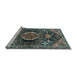 Sideview of Machine Washable Persian Light Blue Traditional Rug, wshtr3429lblu