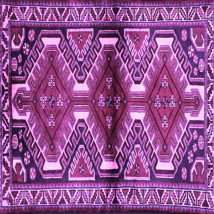 Square Persian Purple Traditional Rug, tr342pur