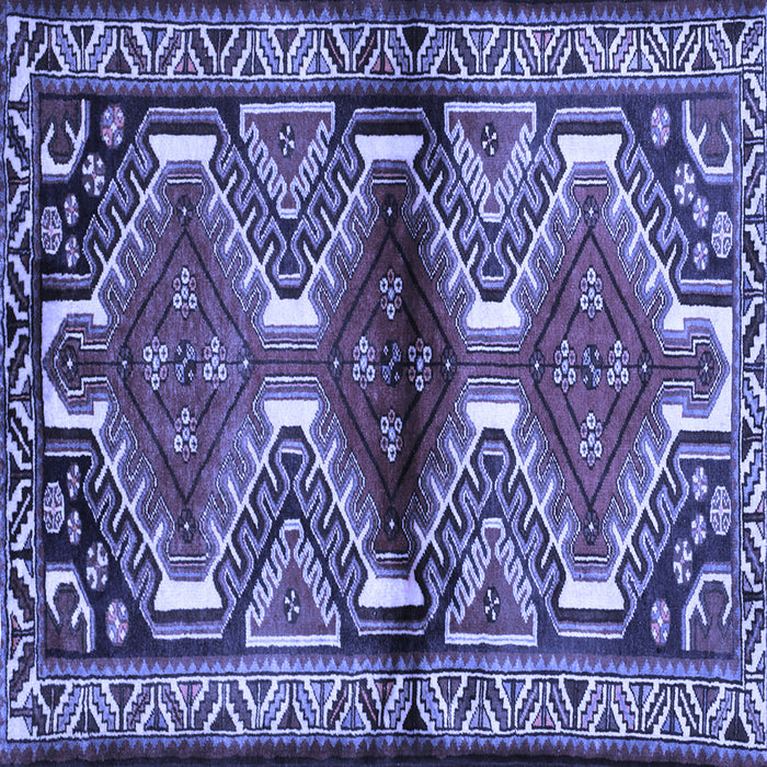 Square Persian Blue Traditional Rug, tr342blu