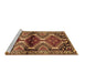 Sideview of Machine Washable Persian Brown Traditional Rug, wshtr342brn