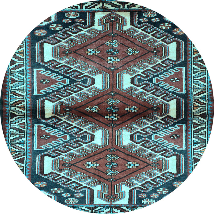 Round Persian Light Blue Traditional Rug, tr342lblu