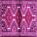 Square Machine Washable Persian Pink Traditional Rug, wshtr342pnk