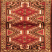 Round Machine Washable Persian Orange Traditional Area Rugs, wshtr342org