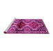 Sideview of Machine Washable Persian Pink Traditional Rug, wshtr342pnk