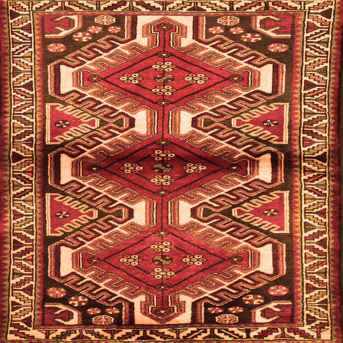 Serging Thickness of Persian Orange Traditional Rug, tr342org