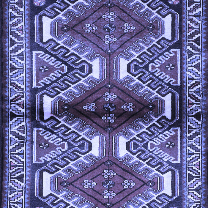 Machine Washable Persian Blue Traditional Rug, wshtr342blu