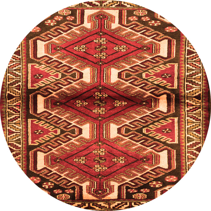 Square Persian Orange Traditional Rug, tr342org