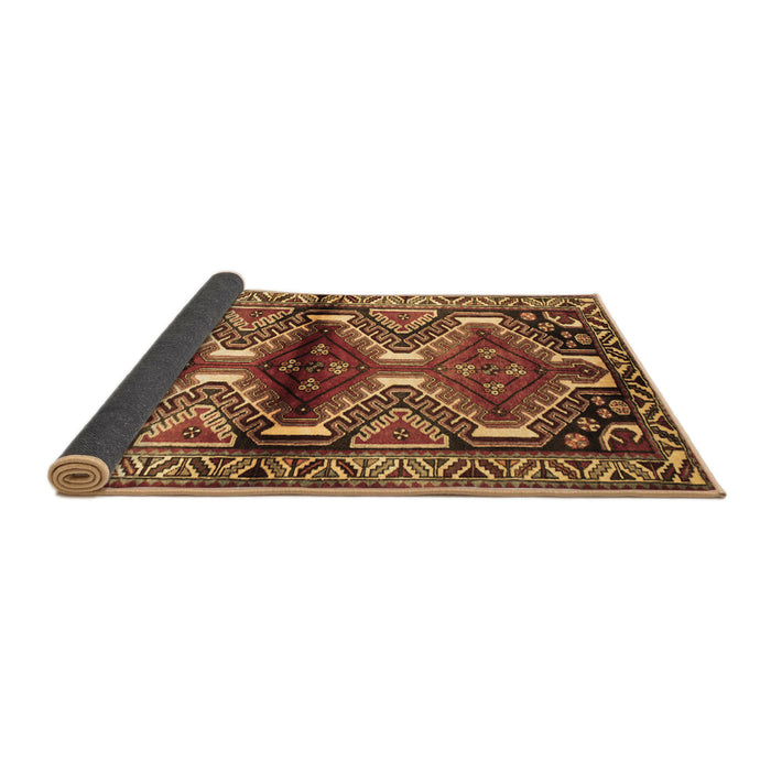Sideview of Persian Brown Traditional Rug, tr342brn