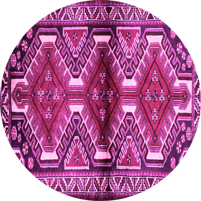 Round Persian Pink Traditional Rug, tr342pnk