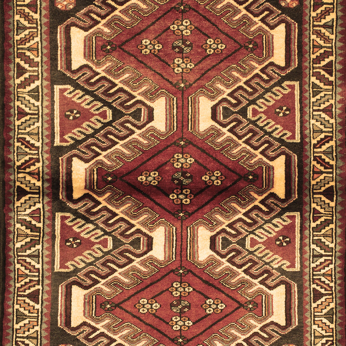 Machine Washable Persian Brown Traditional Rug, wshtr342brn