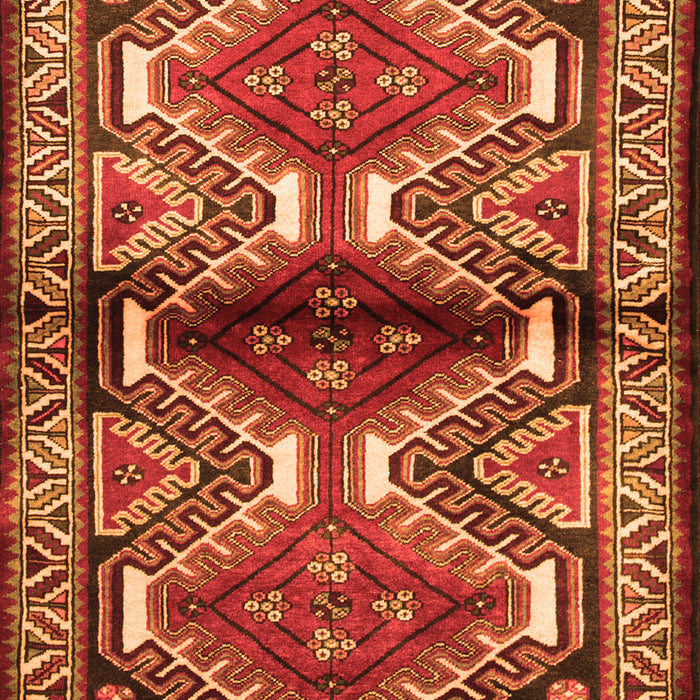 Serging Thickness of Machine Washable Persian Orange Traditional Area Rugs, wshtr342org