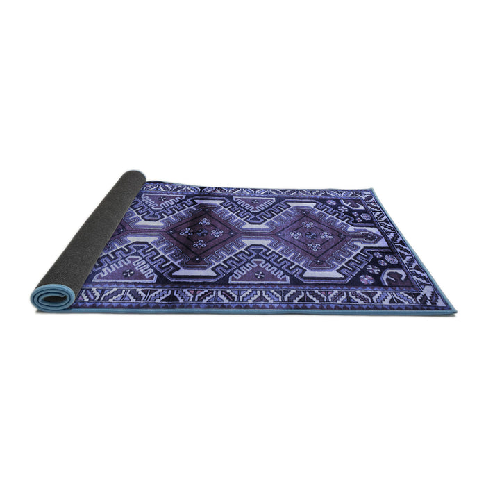 Sideview of Persian Blue Traditional Rug, tr342blu