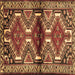 Square Machine Washable Persian Brown Traditional Rug, wshtr342brn