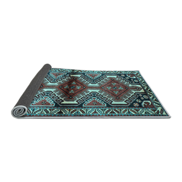 Sideview of Persian Light Blue Traditional Rug, tr342lblu