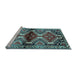 Sideview of Machine Washable Persian Light Blue Traditional Rug, wshtr342lblu