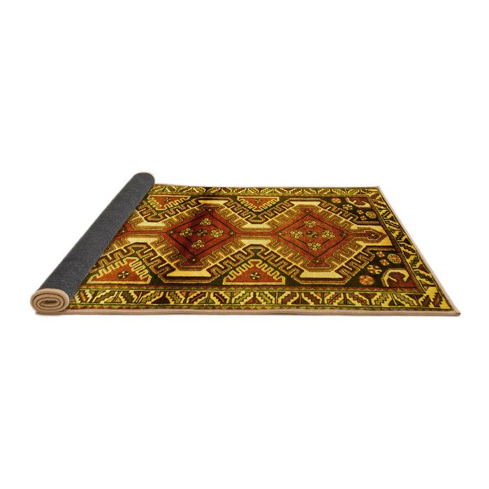 Sideview of Persian Yellow Traditional Rug, tr342yw