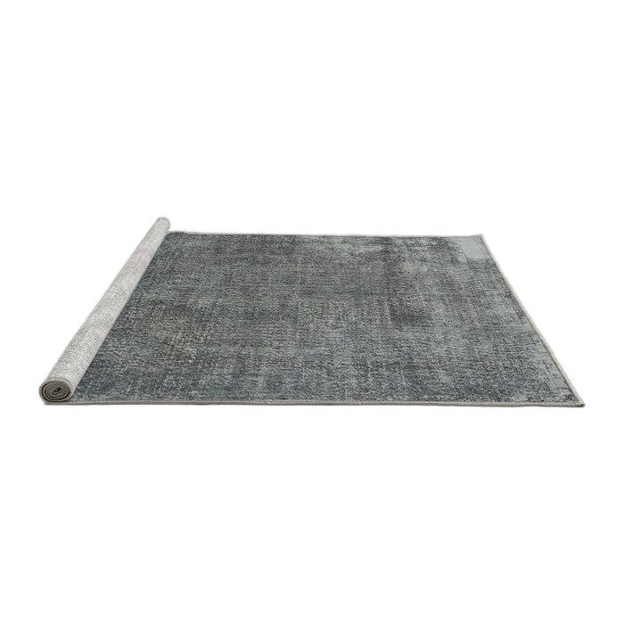 Sideview of Machine Washable Traditional Dark Gray Rug, wshtr3430