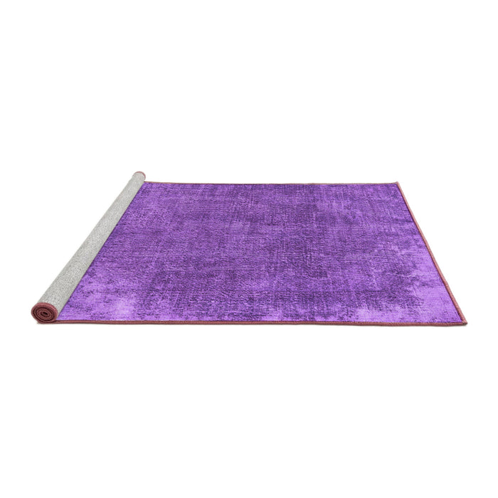 Sideview of Machine Washable Persian Purple Traditional Area Rugs, wshtr3430pur