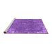 Sideview of Machine Washable Persian Purple Traditional Area Rugs, wshtr3430pur