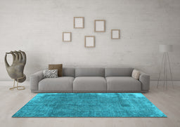 Machine Washable Persian Light Blue Traditional Rug in a Living Room, wshtr3430lblu