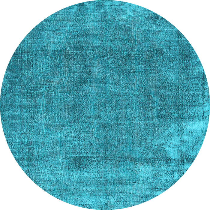 Round Machine Washable Persian Light Blue Traditional Rug, wshtr3430lblu