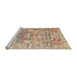 Sideview of Machine Washable Traditional Brown Rug, wshtr3431