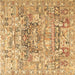 Square Animal Brown Traditional Rug, tr3431brn