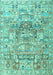 Animal Turquoise Traditional Rug, tr3431turq