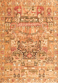 Animal Orange Traditional Rug, tr3431org