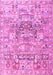Machine Washable Animal Pink Traditional Rug, wshtr3431pnk