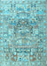 Animal Light Blue Traditional Rug, tr3431lblu