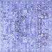 Square Machine Washable Animal Blue Traditional Rug, wshtr3431blu