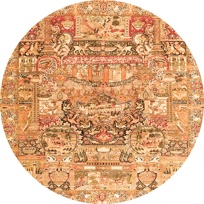 Square Animal Orange Traditional Rug, tr3431org