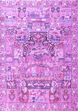 Animal Purple Traditional Rug, tr3431pur