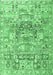 Machine Washable Animal Emerald Green Traditional Area Rugs, wshtr3431emgrn