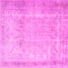 Square Persian Pink Traditional Rug, tr3432pnk