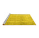 Sideview of Machine Washable Persian Yellow Traditional Rug, wshtr3432yw