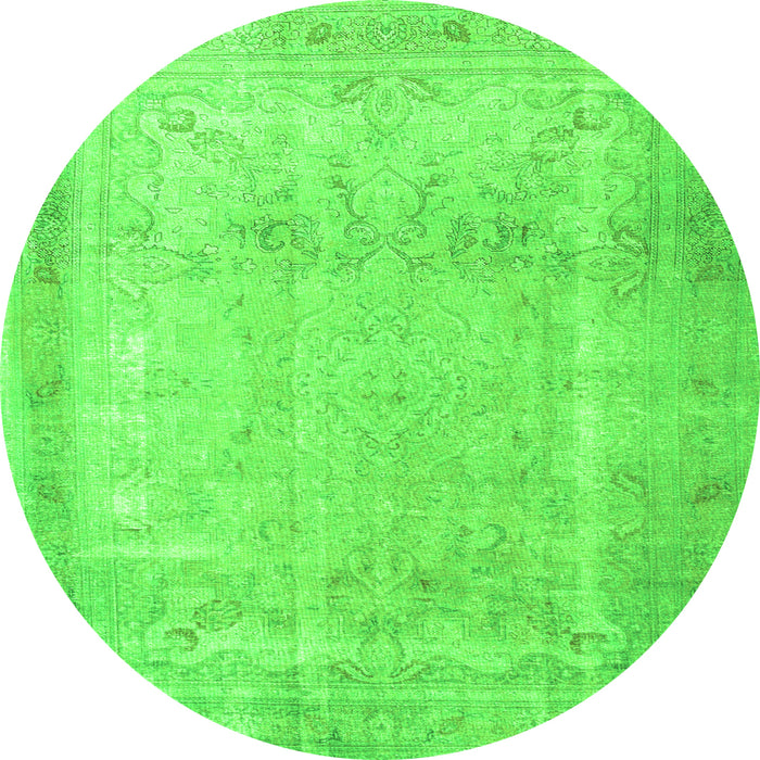 Square Persian Green Traditional Rug, tr3432grn