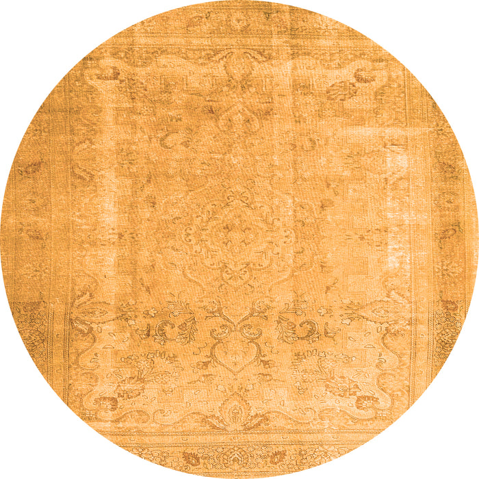 Square Persian Orange Traditional Rug, tr3432org