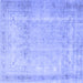 Square Persian Blue Traditional Rug, tr3432blu