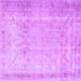 Square Persian Purple Traditional Rug, tr3432pur