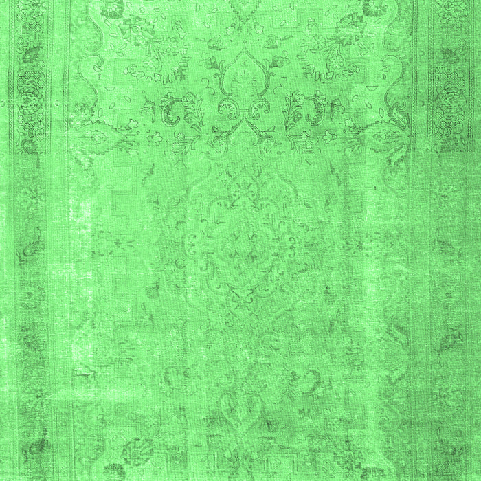 Machine Washable Persian Emerald Green Traditional Area Rugs, wshtr3432emgrn