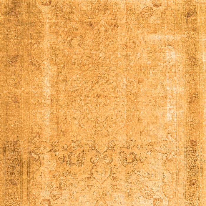 Serging Thickness of Machine Washable Persian Orange Traditional Area Rugs, wshtr3432org